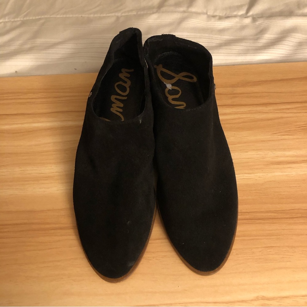 Sam Edelman Black Suede Booties Pacey Sz 7.5 - Picture 3 of 5